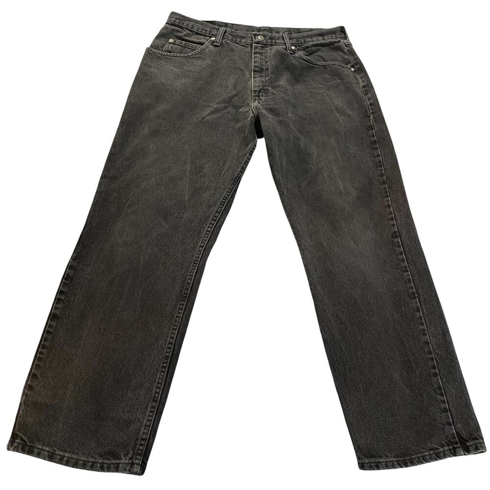 Vintage Y2K Wrangler Faded Black Jeans Mens 36x30 Relaxed Fit Straight Leg